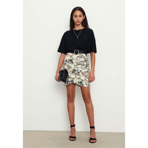 Ba&sh Falco Skirt in Ecru - Picture 1 of 12
